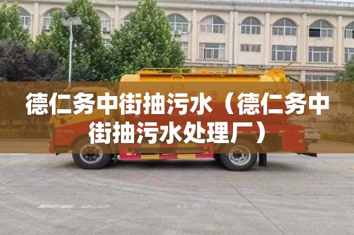 德仁务中街抽污水（德仁务中街抽污水处理厂）