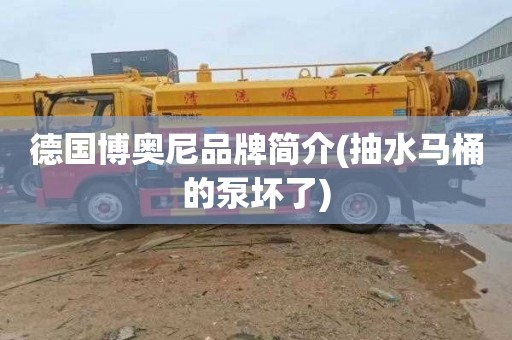 德国博奥尼品牌简介(抽水马桶的泵坏了)
