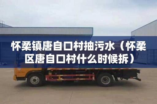怀柔镇唐自口村抽污水（怀柔区唐自口村什么时候拆）