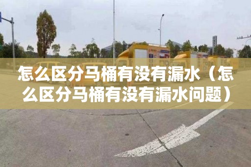 怎么区分马桶有没有漏水（怎么区分马桶有没有漏水问题）