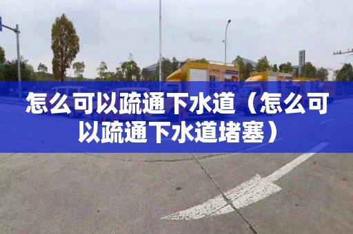 怎么可以疏通下水道（怎么可以疏通下水道堵塞）