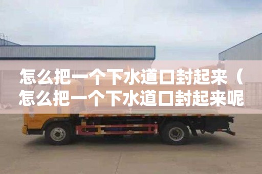 怎么把一个下水道口封起来（怎么把一个下水道口封起来呢）