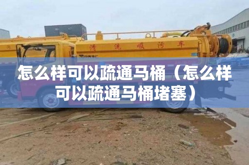 怎么样可以疏通马桶（怎么样可以疏通马桶堵塞）