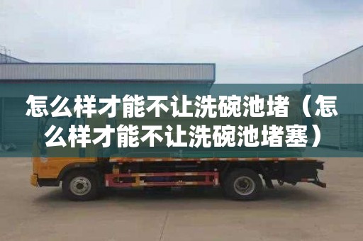 怎么样才能不让洗碗池堵（怎么样才能不让洗碗池堵塞）