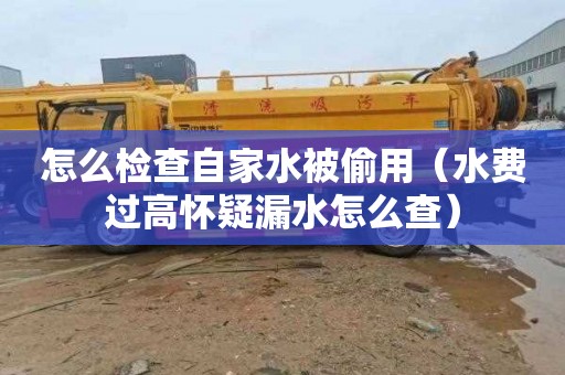 怎么检查自家水被偷用（水费过高怀疑漏水怎么查）