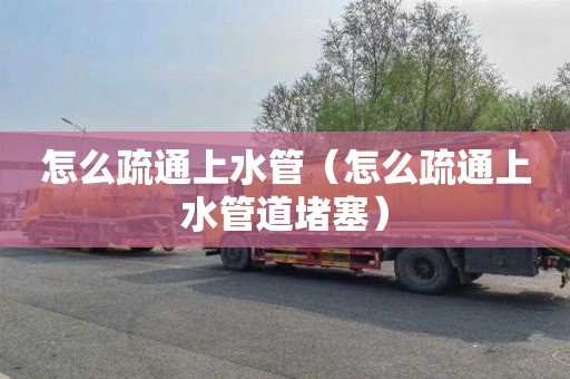 怎么疏通上水管（怎么疏通上水管道堵塞）
