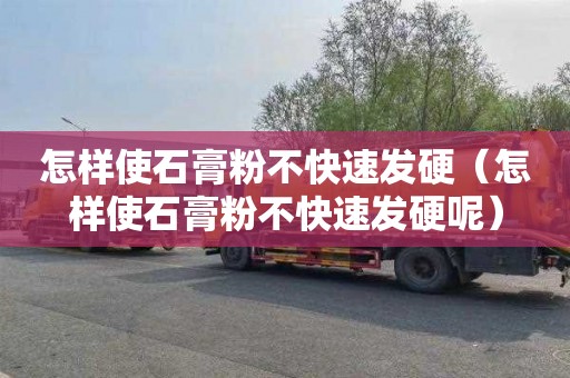 怎样使石膏粉不快速发硬（怎样使石膏粉不快速发硬呢）