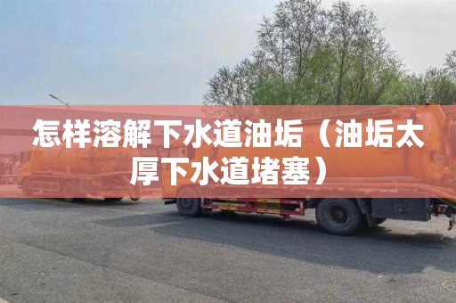 怎样溶解下水道油垢（油垢太厚下水道堵塞）