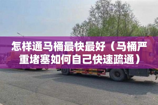 怎样通马桶最快最好（马桶严重堵塞如何自己快速疏通）