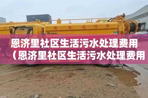 恩济里社区生活污水处理费用（恩济里社区生活污水处理费用多少）
