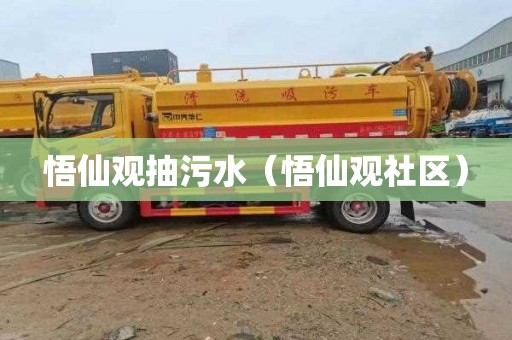 悟仙观抽污水（悟仙观社区）