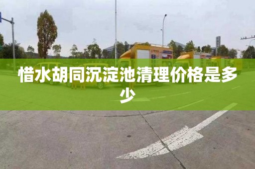 惜水胡同沉淀池清理价格是多少
