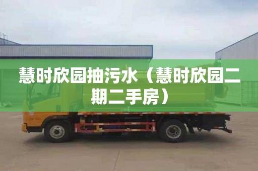 慧时欣园抽污水（慧时欣园二期二手房）