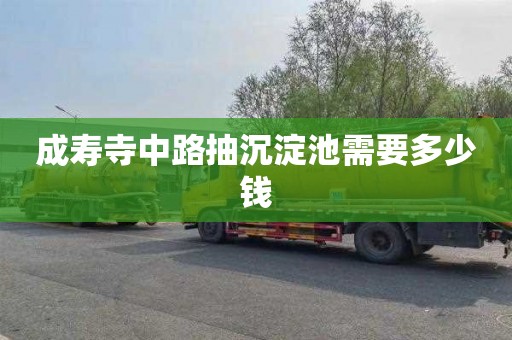 成寿寺中路抽沉淀池需要多少钱