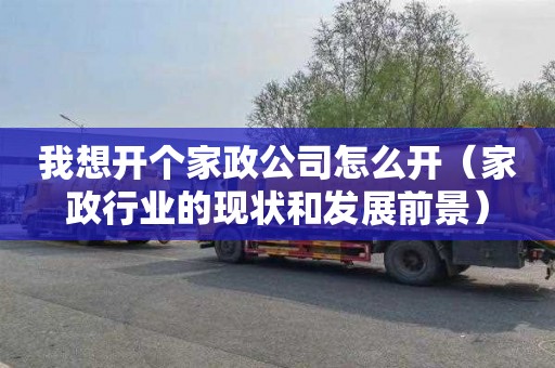 我想开个家政公司怎么开（家政行业的现状和发展前景）