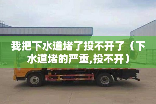 我把下水道堵了投不开了（下水道堵的严重,投不开）