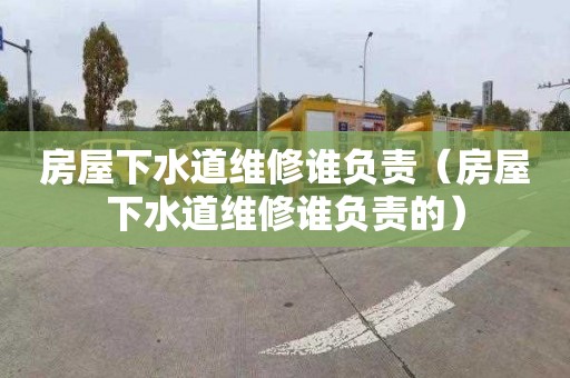 房屋下水道维修谁负责（房屋下水道维修谁负责的）