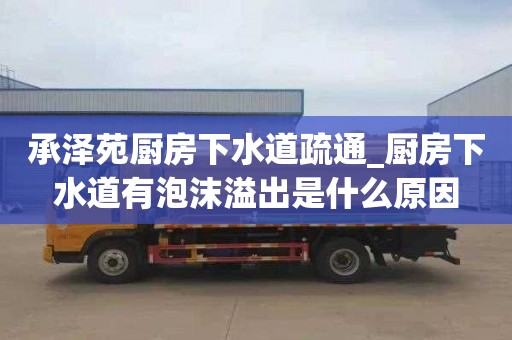 承泽苑厨房下水道疏通_厨房下水道有泡沫溢出是什么原因
