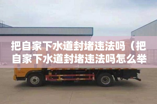 把自家下水道封堵违法吗（把自家下水道封堵违法吗怎么举报）