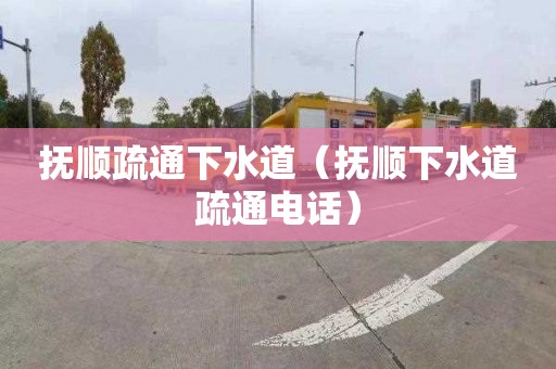 抚顺疏通下水道（抚顺下水道疏通电话）