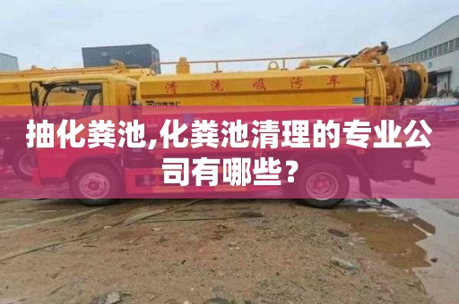抽化粪池,化粪池清理的专业公司有哪些？