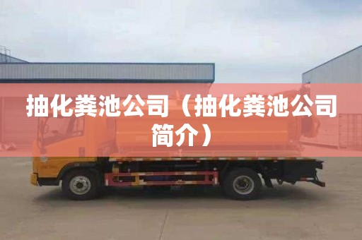 抽化粪池公司（抽化粪池公司简介）