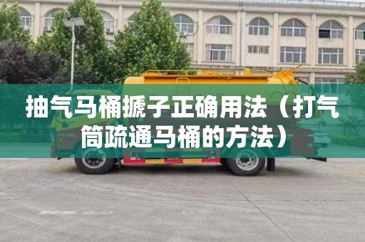 抽气马桶搋子正确用法（打气筒疏通马桶的方法）