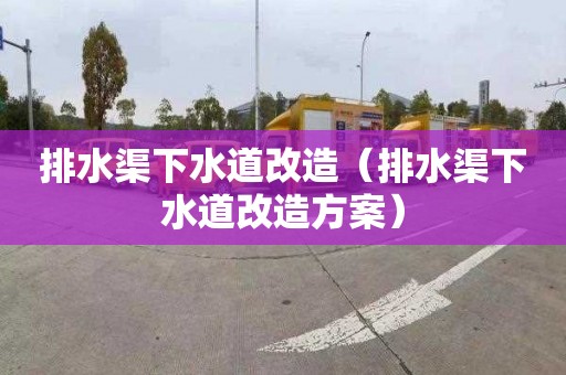 排水渠下水道改造（排水渠下水道改造方案）