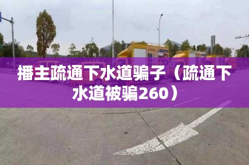 播主疏通下水道骗子（疏通下水道被骗260）
