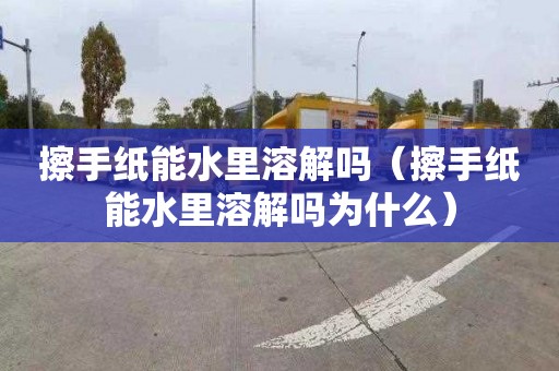 擦手纸能水里溶解吗（擦手纸能水里溶解吗为什么）