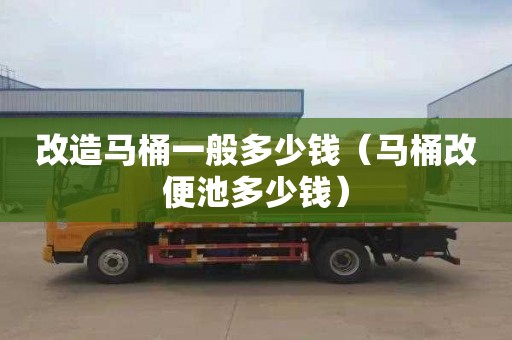 改造马桶一般多少钱（马桶改便池多少钱）