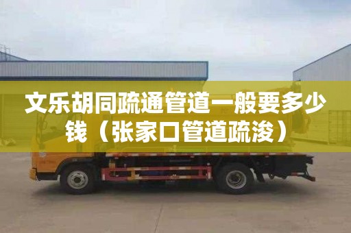 文乐胡同疏通管道一般要多少钱（张家口管道疏浚）