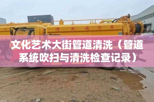 文化艺术大街管道清洗（管道系统吹扫与清洗检查记录）