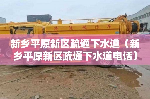 新乡平原新区疏通下水道（新乡平原新区疏通下水道电话）