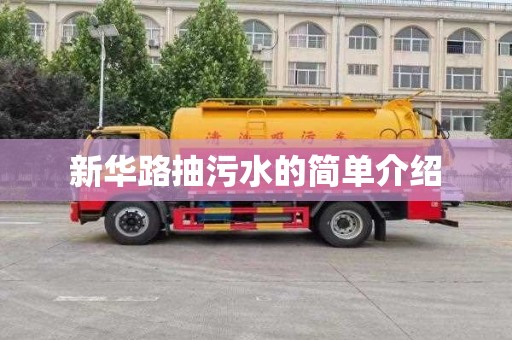 新华路抽污水的简单介绍
