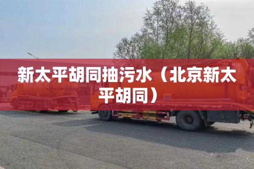新太平胡同抽污水（北京新太平胡同）