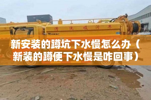 新安装的蹲坑下水慢怎么办（新装的蹲便下水慢是咋回事）