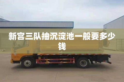 新宫三队抽沉淀池一般要多少钱