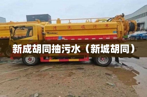 新成胡同抽污水（新城胡同）
