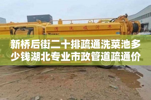 新桥后街二十排疏通洗菜池多少钱湖北专业市政管道疏通价格（武汉疏通市政管道公司）