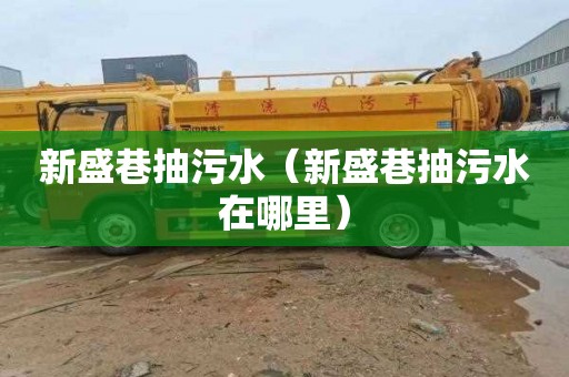 新盛巷抽污水（新盛巷抽污水在哪里）