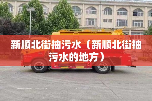 新顺北街抽污水（新顺北街抽污水的地方）