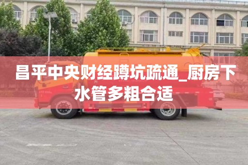 昌平中央财经蹲坑疏通_厨房下水管多粗合适