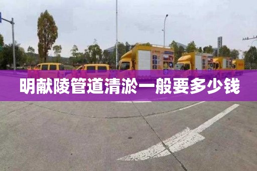 明献陵管道清淤一般要多少钱