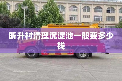 昕升村清理沉淀池一般要多少钱