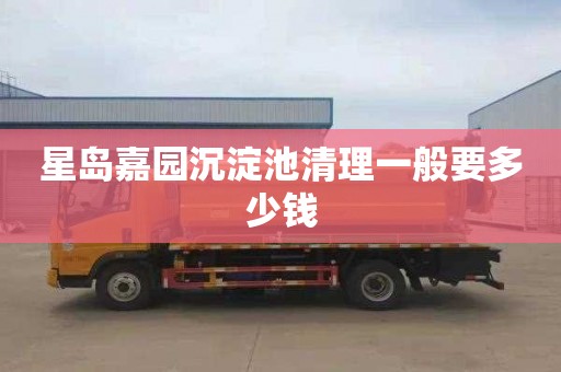 星岛嘉园沉淀池清理一般要多少钱