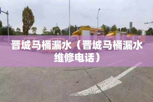 晋城马桶漏水（晋城马桶漏水维修电话）
