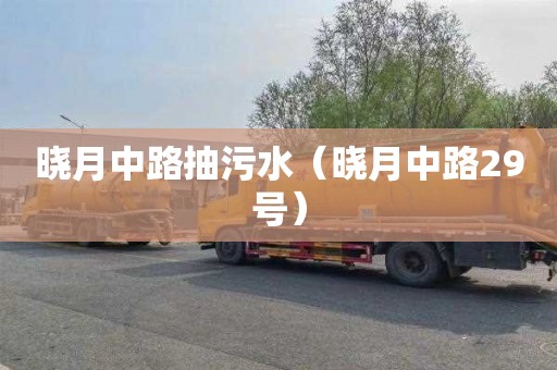 晓月中路抽污水（晓月中路29号）