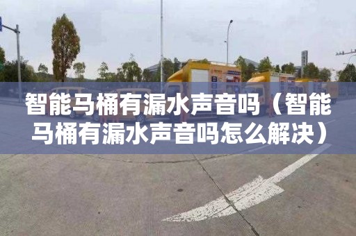 智能马桶有漏水声音吗（智能马桶有漏水声音吗怎么解决）