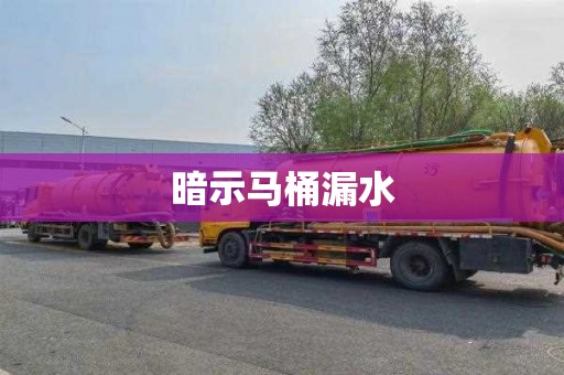 暗示马桶漏水